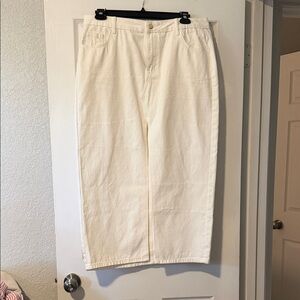 SNDYS White Denim Maxi Skirt